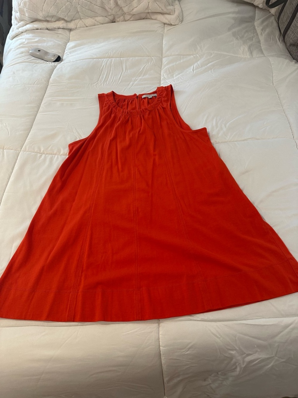 LOFT Red Sleeveless A-Line Dress